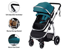 Load image into Gallery viewer, HAGADAY Baby Stroller for Newborn, 2 in 1 Baby Stroller with Reversible Seat, Infant Stroller with Canopy, Baby Bassinet Stroller(Blue)
