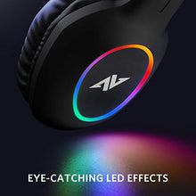 Load image into Gallery viewer, ABKONCORE Gaming Headset with Noise-canceling Microphone, Lightweight PS4 Headset with 50mm Speaker Driver, Cool RGB LED Light, Gaming Headphone with Pressure-Relieving Ear Cushion for PS4, PC, Laptop
