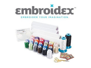 Embroidex Embroidery Machine Starter Kit - Everything Needed to Do Machine Embroidery Plus Bonus Embroidery Designs and Instructional CD