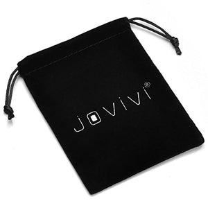 Jovivi Natural Gemstones Moon and Star Healing Crystal Chakra Pendant Necklace with 21.5in Stainless Steel Chain