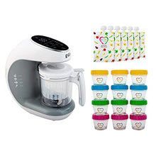 Load image into Gallery viewer, EVLA&#39;S Baby Food Maker, Food Processor Blender Grinder Steamer and Baby Food Storage Glass Jars for Healthy,Homemade Food with 6 Reusable Pouches

