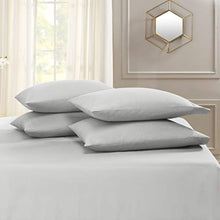 Load image into Gallery viewer, 7 Piece Split King Sheets - Bed Sheets Split King Size – Bed Sheet Set Split King Size - 7 PC Sheets - Deep Pocket Sheets Microfiber Bedding Sets Hypoallergenic Sheets - Split King - Silver Light Gray
