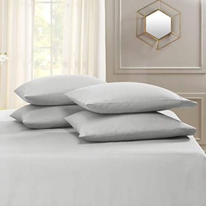 7 Piece Split King Sheets - Bed Sheets Split King Size – Bed Sheet Set Split King Size - 7 PC Sheets - Deep Pocket Sheets Microfiber Bedding Sets Hypoallergenic Sheets - Split King - Silver Light Gray