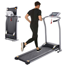 Load image into Gallery viewer, Folding Treadmill, Electric Running Machine with LCD Monitor Motorized Walking Running Machine Equipment for Home Gym (Silver)
