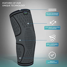 Load image into Gallery viewer, MODVEL 2 Pack Knee Brace | Knee Compression Sleeve for Men &amp; Women | Knee Support for Running | Medical Grade Knee Pads for Meniscus Tear, ACL, Arthritis, Joint Pain Relief. (Small, Black)
