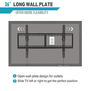 MOUNTUP Tilting TV Wall Mount Bracket for Most 37-70 Inches TVs, TV Mount with 10 Degrees Smooth Tilt, Low Profile TV Wall Mount, Easy Install on 16", 18", 24" Studs Loading Capacity 110 lbs MU0008