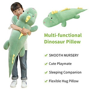 31.4" Dinosaur Plush Toy Pillow,Cute Dinosaur Stuffed Animals Doll,Soft Lumbar Back Cushion Big Dinosaur Plushies Stuffed Toy Cute Pillows,Great Gift for Kids Birthday,Valentine