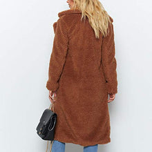 Load image into Gallery viewer, WYTong Winter Maxi Coat For Womens Fashion Warm Faux Fur Coat Jacket Casual Solid Long Parka Outerwear(Brown,L)
