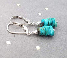 Load image into Gallery viewer, Natural Turquoise and Sterling Silver Earrings
