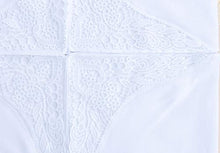 Load image into Gallery viewer, 6 Pack of Ladies Embroidery Cotton Handkerchiefs Lace Border White Hankies (ZW-L02 caomei)
