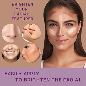 5Pcs Dual-Head Cream Contour Sticks Makeup Kit,Face Makeup Highlighter Pencil&Contouring Makeup kit,Contour Highlight Stick,Makeup Concealer Stick, Primer Face Makeup,Highlighter Makeup Stick Concealer