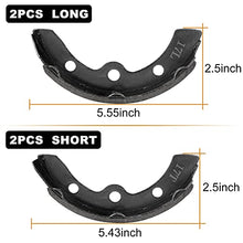 Load image into Gallery viewer, Golf Cart Brake Shoes Kit for Club Car DS &amp; Carryall Club Car Brake Pads Manual Adjust 1981-1994 Golf Cart Rear Brake Assembly OEM# 1011463 1011296 1011433 1015757(4PCS-Long)
