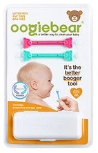 Load image into Gallery viewer, oogiebear - Nose and Ear Gadget. Safe, Easy Nasal Booger and Ear Cleaner for Newborns and Infants. Dual Earwax and Snot Remover. Aspirator Alternative - 2 Pack with case - Raspberry and Seafoam
