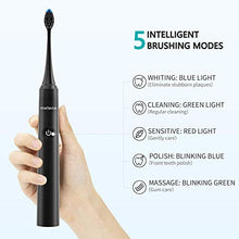 Load image into Gallery viewer, Electric Toothbrush, Rechargeable Power Sonic Toothbrush with 40000VPM, 5 Optional Modes, Smart Timers&amp;2 DuPont Brush Heads, Electronic Toothbrush for Adults with Travel Case, IPX7 Waterproof
