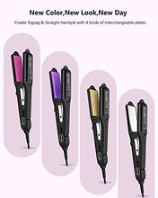 Load image into Gallery viewer, Terviiix Hair Crimper for Women with 4 Interchangeable Plates, Keratin &amp; Argan Oil Infused Crimping Iron for Hair, Volumizing Crimper Hair Iron with 5 Heat Settings &amp; 60 Min Auto Off
