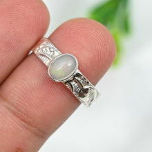 Load image into Gallery viewer, JewelForce Opal Gemstone Band Ring 925 Sterling Silver Band Ring Men And Women Band Ring All Size Band Ring Gift Item Handmade Jewelry JSR-117H_US9.5
