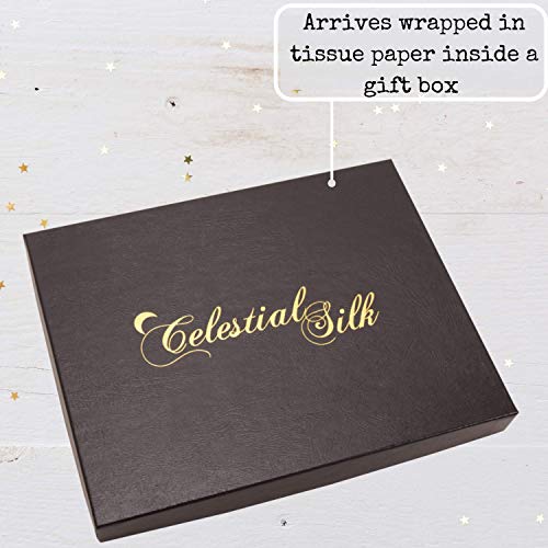 Load image into Gallery viewer, Celestial Silk 100% Silk Pillowcase for Hair Zippered Luxury 25 Momme Mulberry Silk Charmeuse Silk on Both Sides of Cover -Gift Wrapped- (Standard, Silver)