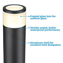 Load image into Gallery viewer, LEONLITE Landscape Bollard Pathway Light Bundle Wire Connectors, 8-Pack 5W LED Outdoor Waterproof Garden Light, 12-24V Low Voltage, 3000K Warm White &amp; 20-Pack Waterproof Wire Nuts, 22AWG-16AWG, Black
