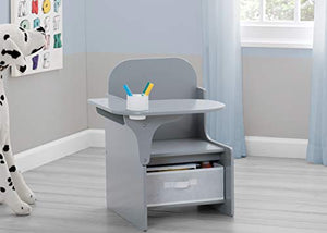 Delta Children MySize Chair Desk with Storage Bin, Grey