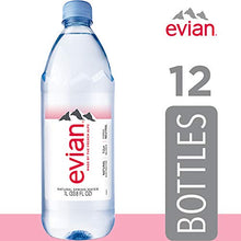 Load image into Gallery viewer, evian Natural Spring Water, Naturally Filtered Spring Water in Large Bottles, 33.81 Fl Oz (Pack of 12)
