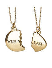 Load image into Gallery viewer, Out of Print Jewelry East and West Egg Great Gatsby Necklace Gold (2 Pieces)
