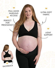 Load image into Gallery viewer, Kindred Bravely French Terry Racerback Nursing Sleep Bra for Maternity/Breastfeeding (Medium, Black)
