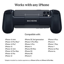 Load image into Gallery viewer, Backbone One Mobile Gaming Controller for iPhone - Turn Your iPhone into a Handheld Gaming Console - Play Xbox, Playstation, COD Mobile, Apple Arcade &amp; More [1 Month Xbox Game Pass Ultimate Included]
