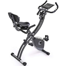 Load image into Gallery viewer, MaxKare Folding Magnetic Upright Exercise Bike w/Pulse Sensor/LCD Monitor Indoor Cycling Bike Stationary Bike Recumbent Exercise Bike with Arm Resistance Bands, Perfect for Home Use
