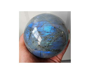 StoneStory Natural Labradorite Healing Crystal Natural Rock Crystal Quartz Gemstone Sphere Ball 80mm (Labradorite Moonstone, 3.14")