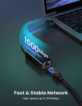 Load image into Gallery viewer, UGREEN USB Ethernet Adapter USB 3.0 to 10 100 1000 Gigabit Ethernet LAN Network Adapter Ethernet Compatible with Nintendo Switch MacBook Surface Pro Laptop PC Black
