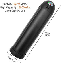 Load image into Gallery viewer, Electric Bike Battery 36V 10ah Ebike Lithium Ion Battery Frame Mounted Ebike Battery
