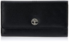 Load image into Gallery viewer, Timberland Leather RFID Flap Wallet Clutch Organizer, Black (Pebble)
