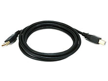 Load image into Gallery viewer, Monoprice 6-Feet USB 2.0 A Male to B Male 28/24AWG Cable (Gold Plated) (105438),Black
