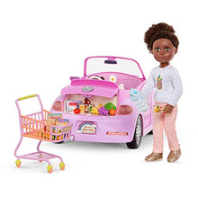 Load image into Gallery viewer, Glitter Girls Dolls – Shopping Cart Playset – Pink &amp; Purple Rolling Grocery Cart – Play Food Pizza, Ice Cream, and Fruit – 14” Doll Accessories – Toys for Kids Ages 3 and Up
