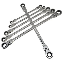 Load image into Gallery viewer, Metric 12 Sizes Extra Long Gear Ratcheting Wrench Set, 8mm-19mm, Made of Chrome Vanadium Steel, Rotatable head
