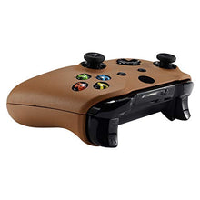 Load image into Gallery viewer, eXtremeRate Brown Luxury PU Leather Top Shell Front Housing Faceplate Replacement Parts with Side Rails Panel for Xbox One X &amp; One S Controller (Model 1708)
