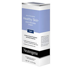 Neutrogena Healthy Skin Anti-Wrinkle Retinol Night Cream with Vitamin E and Vitamin B5 - Night Moisturizer Cream with Retinol, Vitamin E, Vitamin B5, Glycerin, 1.4 oz