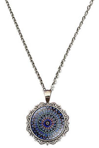 Victorian Vault Notre Dame Paris Rose Window Steampunk Art Gothic Pendant Necklace
