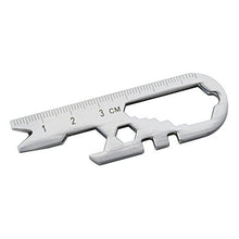 Load image into Gallery viewer, Micro Wrench Multi-Tool, Stainless Steel Construction, for Keychain, Auto, Camping, Hardware, Pack of 1
