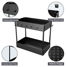 Load image into Gallery viewer, Under Sink Organizer, Under Sink Organizers and Storage Under Sink Shelf 2 Tier Under Sink Organizer Rack Under Sink Storage for Kitchen Bathroom Countertop And Cabinet,Bath Collection Baskets Black
