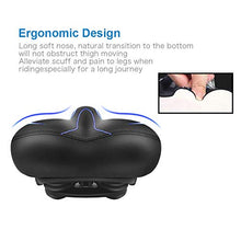 Load image into Gallery viewer, BLUEWIND Bike Seat, Most Comfortable Bicycle Seat Memory Foam Waterproof Bicycle Saddle - Dual Shock Absorbing - Best Stock Bicycle Seat Replacement for Mountain Bikes, Road Bikes (Blue)
