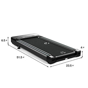 Goplus Under Desk Electric Treadmill, with Touchable LED Display and Wireless Remote Control, Built-in 3 Workout Modes and 12 Programs, Walking Jogging Machine for Home/Office