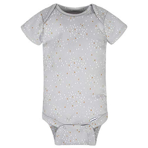 Gerber Baby 8 Pack Short-Sleeve Onesies Bodysuits Multi-Pack, Sheep Grey, 0-3 Months