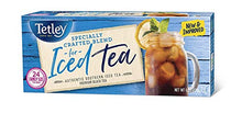 Load image into Gallery viewer, Tetley Black Tea, Iced Tea Blend, Family Size, Packaging may vary, 24 Count, Pack of 6
