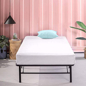 ZINUS SmartBase Tool-Free Assembly Mattress Foundation / 14 Inch Metal Platform Bed Frame / No Box Spring Needed / Sturdy Steel Frame / Underbed Storage, Black, Twin, Regular
