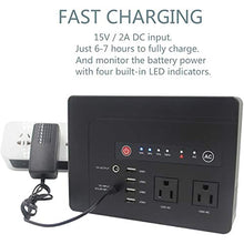 Load image into Gallery viewer, Powkey 200Watt Portable Power Bank with AC Outlet for Camping 42000mAh Power Supply for CPAP ,2 AC Ports, 4 USB Ports, 2 DC Port
