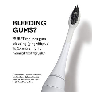 BURST Electric Toothbrush with Charcoal Sonic Toothbrush Head, White