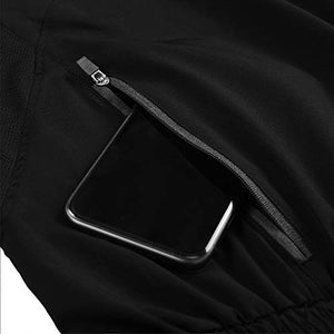 HMIYA Men's Casual Sports Quick Dry Workout Running or Gym Training Short with Zipper Pockets（White,S）