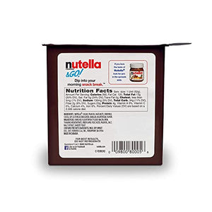 Nutella and Go Snack Packs, Chocolate Hazelnut Spread with Breadsticks, Perfect Bulk Snacks for Kids' Lunch Boxes, Great for Holiday Stocking Stuffers, 1.8 oz, Pack of 12