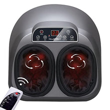Load image into Gallery viewer, Foot Massager with Heat, MUJERBAY Shiatsu Foot Massager Machine, Full-Cover Air Compression Deep Kneading Foot Massager, for Plantar Fasciitis Feet Massager, Fit Up to Size 12 masajeador de pies
